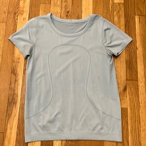 Lululemon Relaxed Swiftly Tech Short Sleeve Top in Light Blue